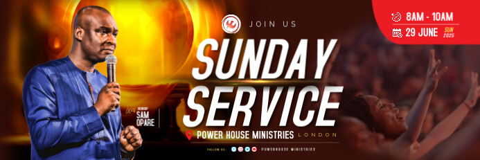 Copy of Sunday Service Banner | PosterMyWall