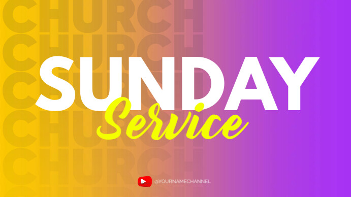 Sunday service church YouTube Thumbnail template