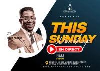 sunday service church flyer Postcard template