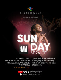 Sunday Service Ad Template | PosterMyWall
