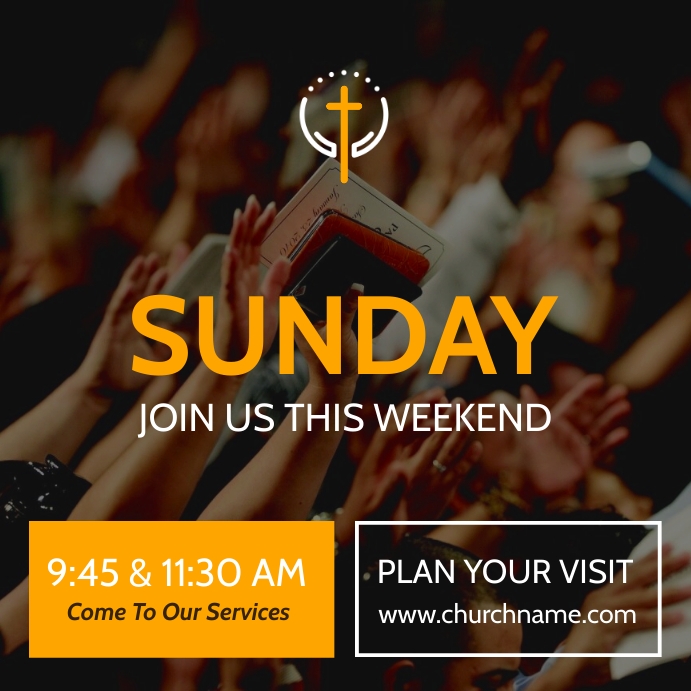 Sunday Service Posts Copy of sunday service church instagram post banner t | PosterMyWall