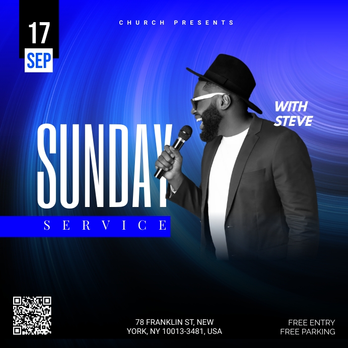 Copy of Sunday service church post | PosterMyWall