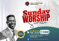 sunday service church template Postal