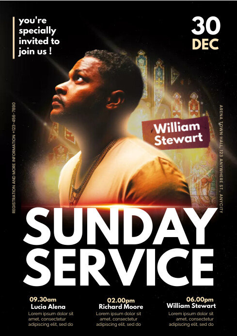Sunday Service church Template | PosterMyWall