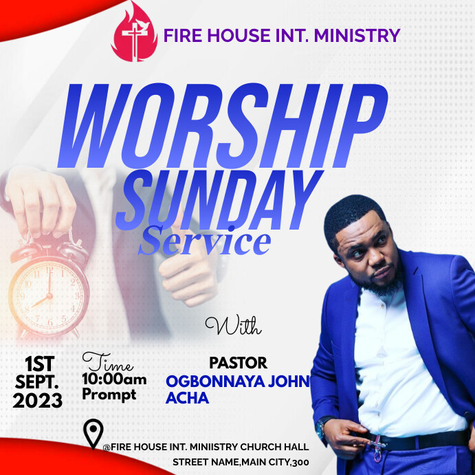 Modèle SUNDAY SERVICE | PosterMyWall