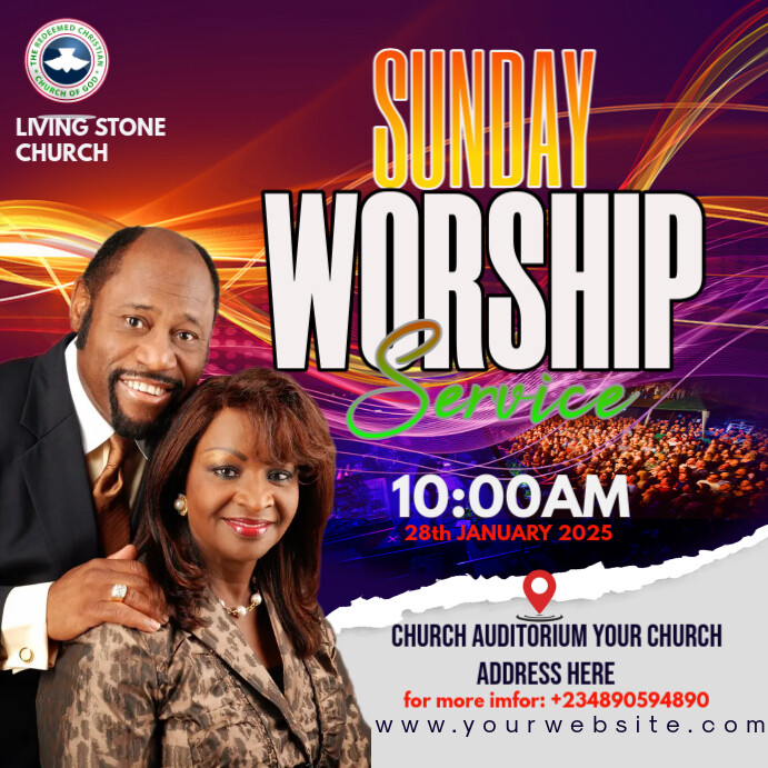 SUNDAY SERVICE Instagram Post template