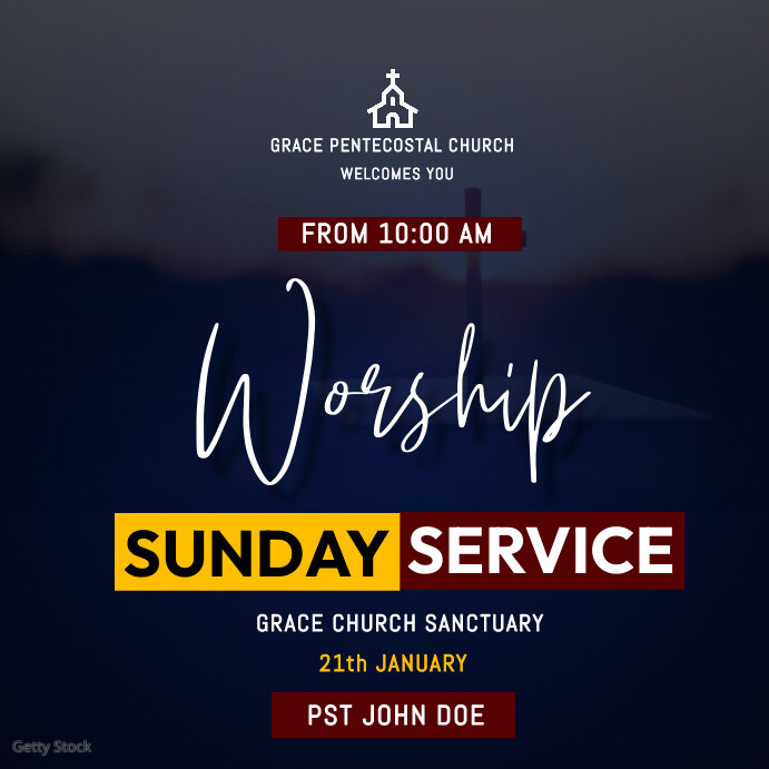 Sunday service Template | PosterMyWall
