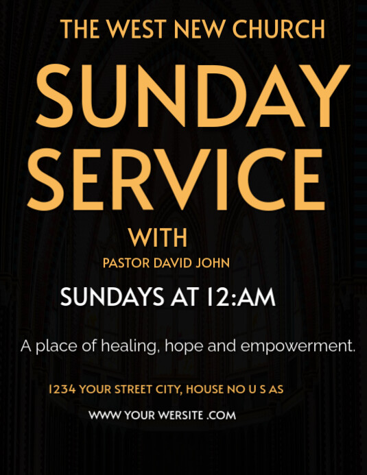 Sunday Service Template | PosterMyWall