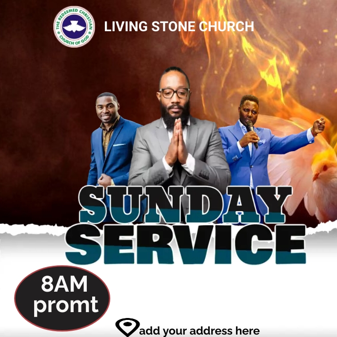 Plantilla de SUNDAY SERVICE | PosterMyWall