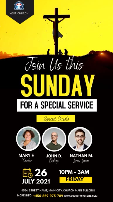 sunday service Template | PosterMyWall