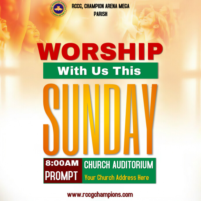 Sunday Service Design Instagram 帖子 template
