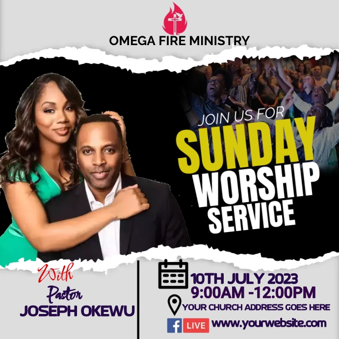 Modèle SUNDAY SERVICE | PosterMyWall