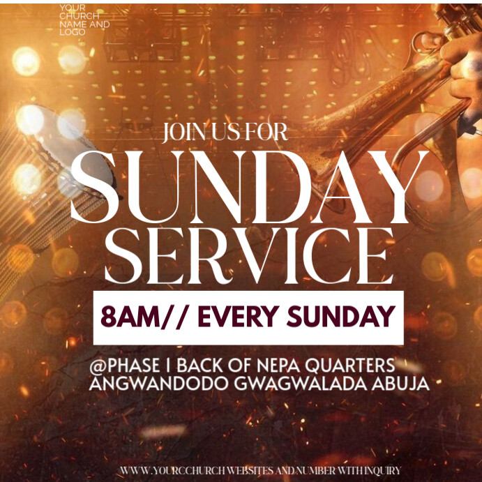 Sunday service Instagram 帖子 template
