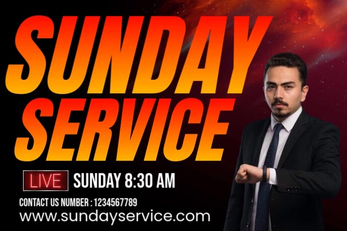 Sunday service Template | PosterMyWall