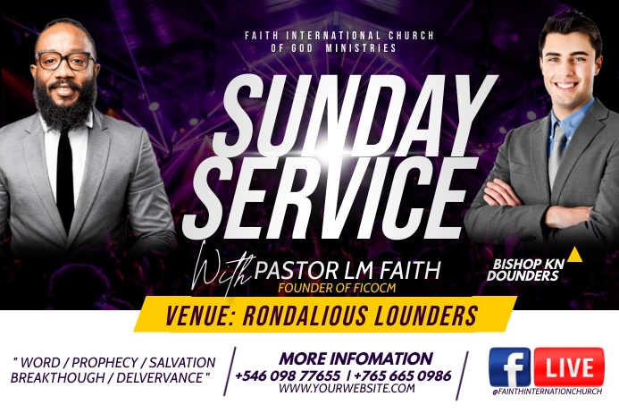 Sunday service Template | PosterMyWall
