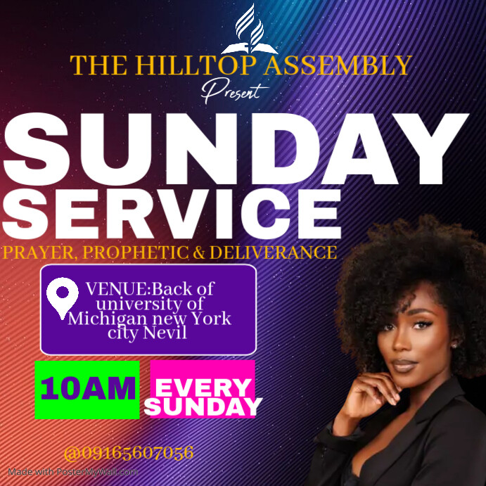 Modèle Sunday service | PosterMyWall
