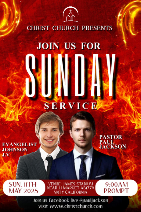 Sunday Service Template | PosterMyWall