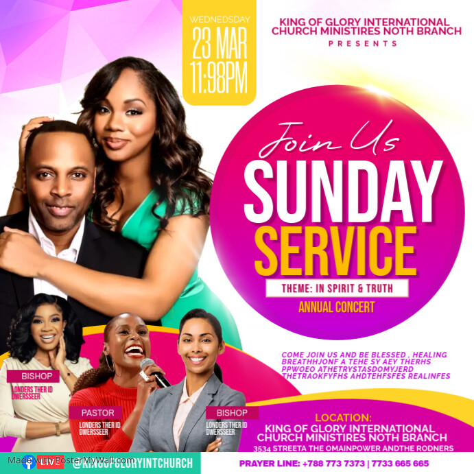 Copy of sunday service | PosterMyWall