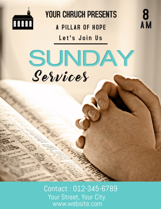 Sunday Service Template | PosterMyWall