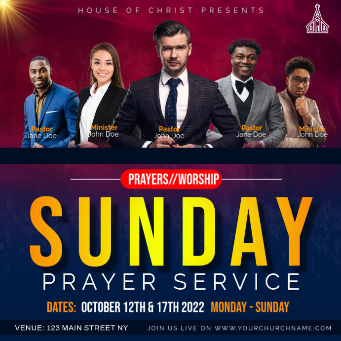 Sunday Service Template | PosterMyWall