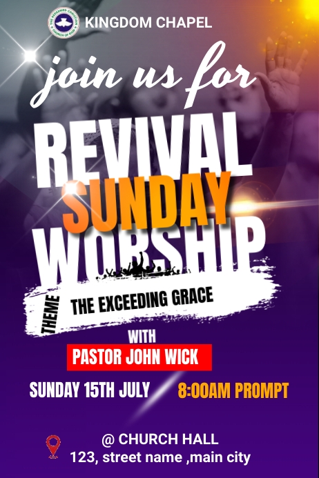 Sunday service Template | PosterMyWall