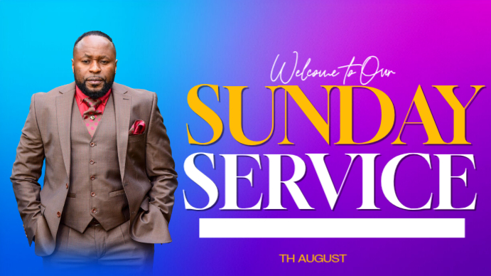 Sunday Service Digital Display Template | PosterMyWall