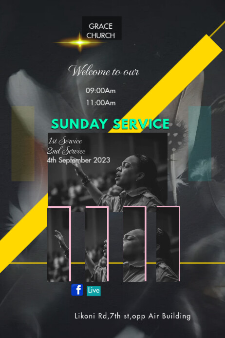 Sunday service Template | PosterMyWall