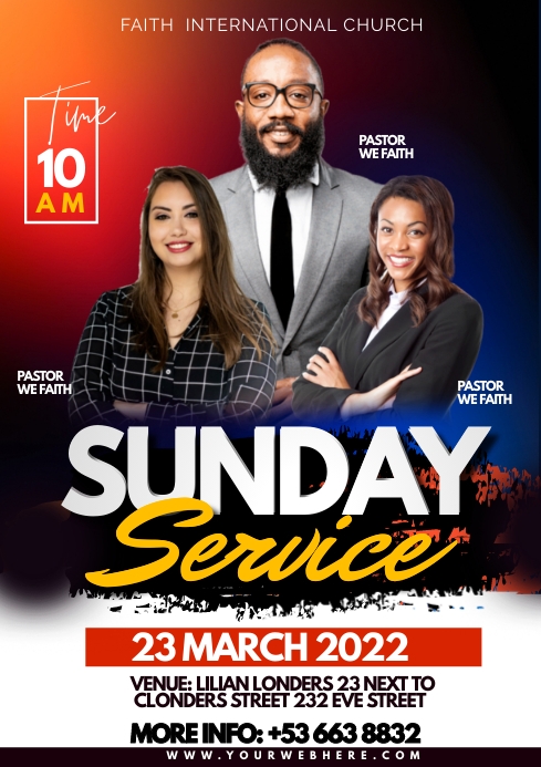 Sunday service Template | PosterMyWall