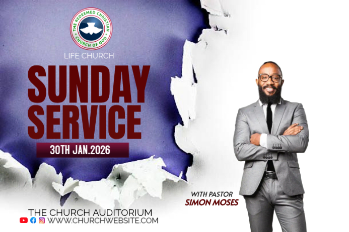 SUNDAY SERVICE Template | PosterMyWall