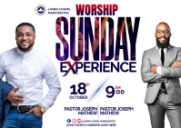 Sunday service A6 template