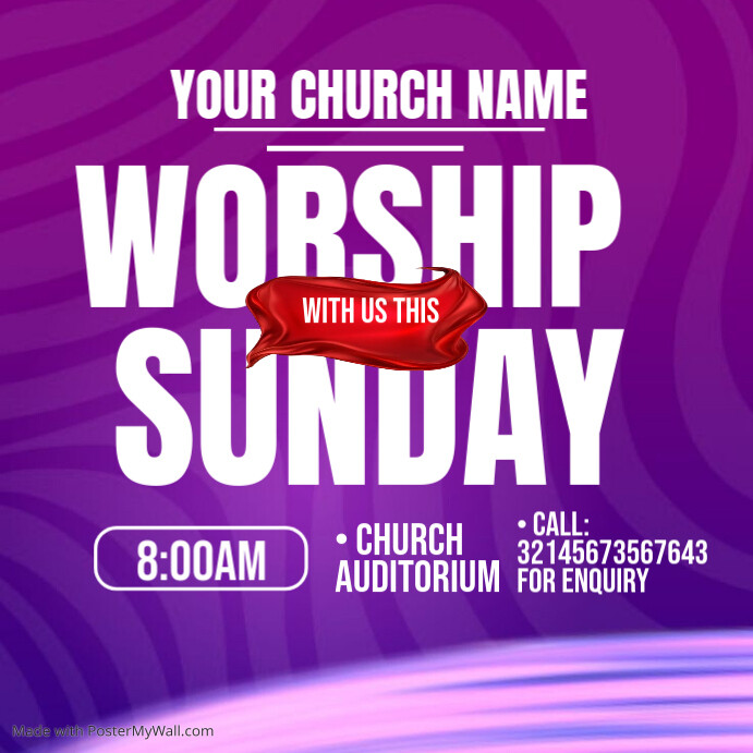 Copy of Sunday service | PosterMyWall