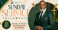 Green Church Service Imagen Compartida en Facebook Template