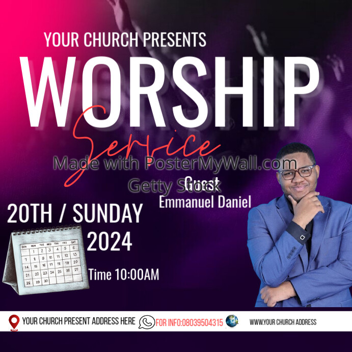 Sunday service Template | PosterMyWall