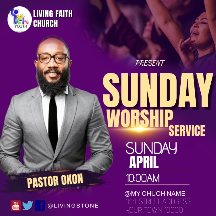 Plantilla de SUNDAY SERVICE | PosterMyWall