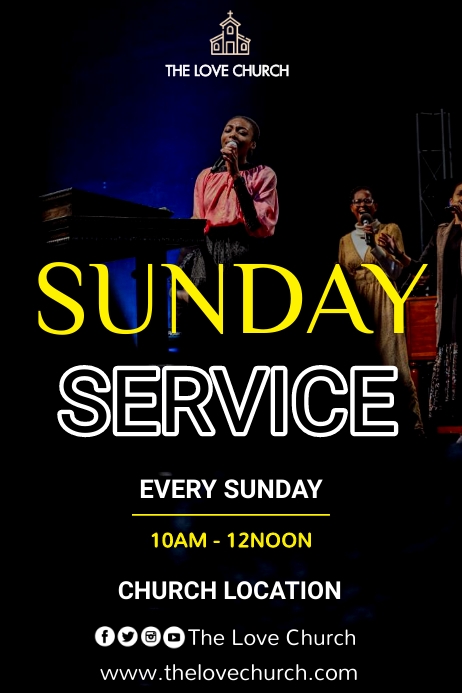 Sunday service Template | PosterMyWall