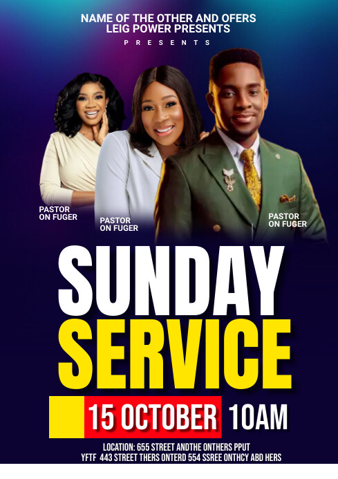sunday service Template | PosterMyWall