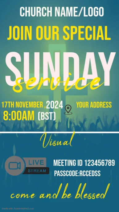 Sunday service Template | PosterMyWall