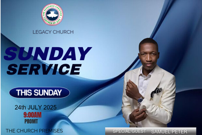 SUNDAY SERVICE Plakkaat template