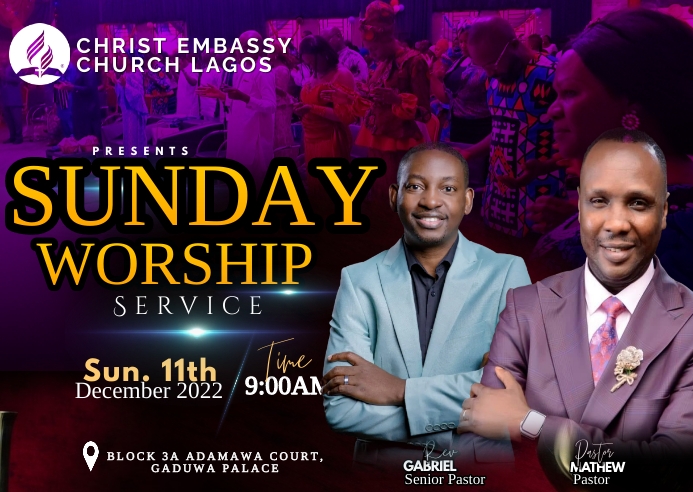 SUNDAY SERVICE Template | PosterMyWall