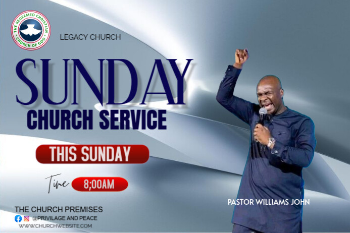 SUNDAY SERVICE Poster template