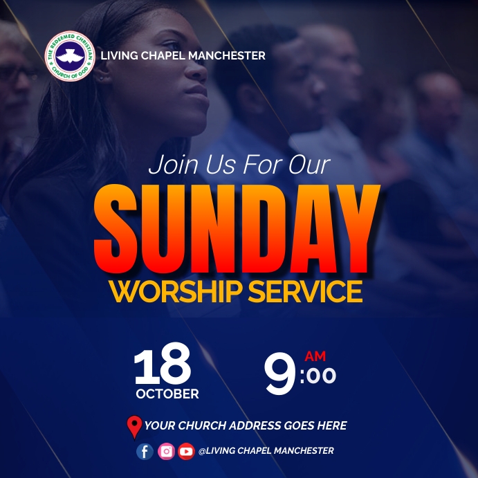 SUNDAY SERVICE Template | PosterMyWall