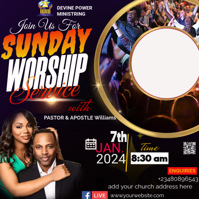 Modèle SUNDAY SERVICE | PosterMyWall