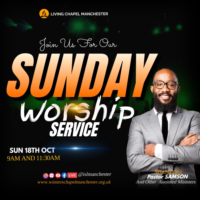 Modèle SUNDAY SERVICE | PosterMyWall