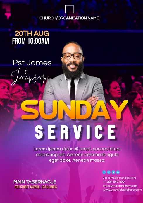 sunday service Template | PosterMyWall