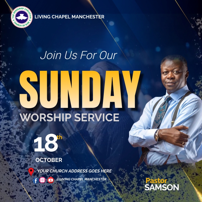 SUNDAY SERVICE Template | PosterMyWall