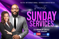 sunday service Etykieta template