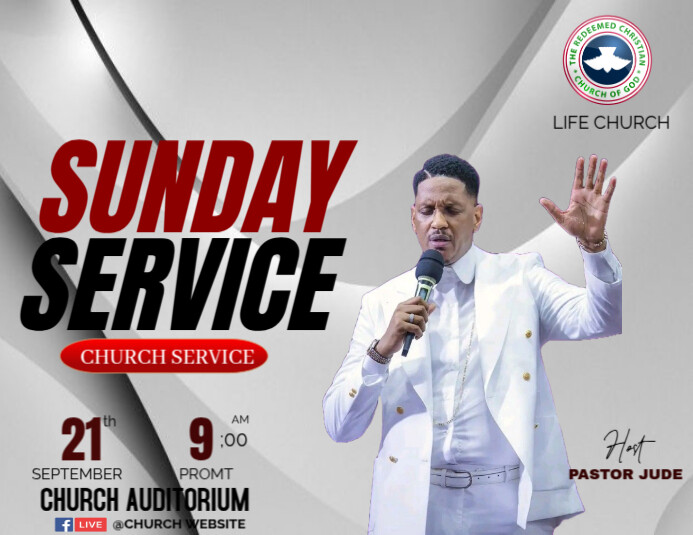 SUNDAY SERVICE Flyer (US Letter) template