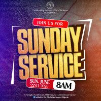 SUNDAY SERVICE Instagram na Post template