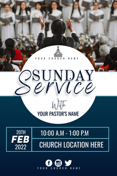 Sunday service Template | PosterMyWall