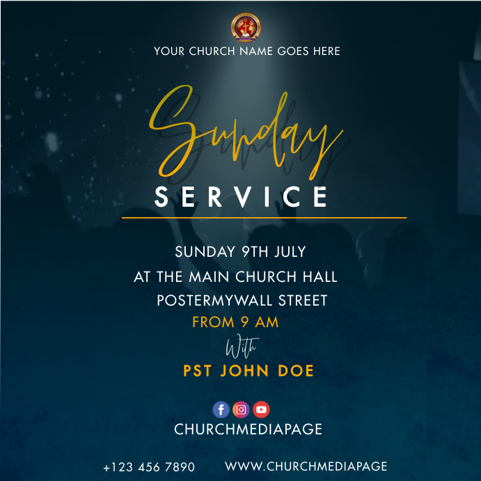Sunday Service Template | PosterMyWall